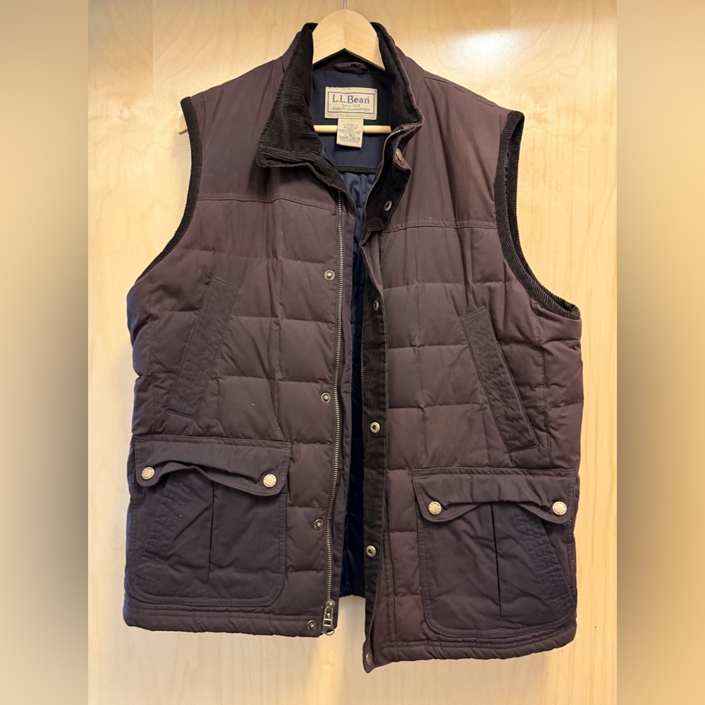 L.L. Bean Men's Black Quilted Vest